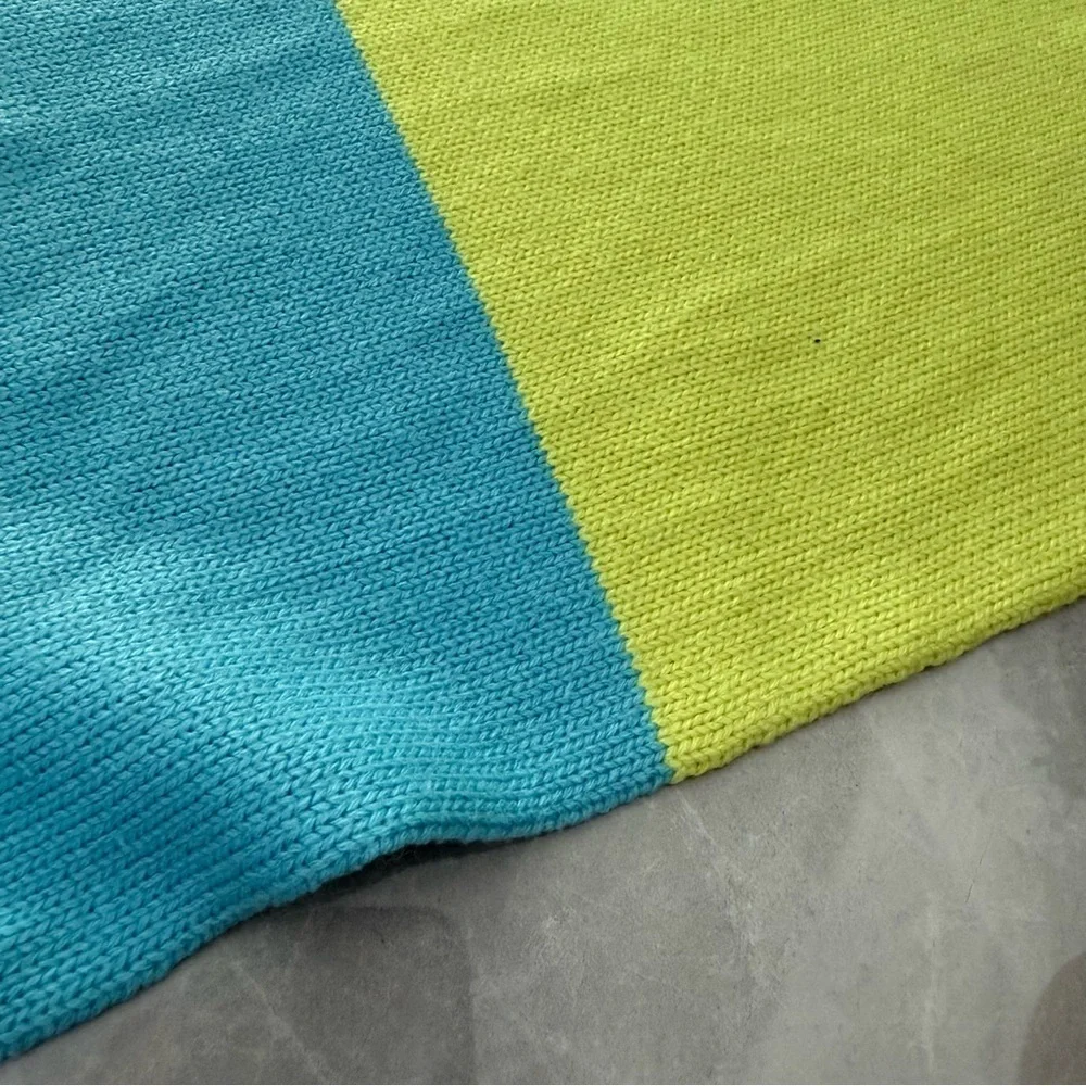 Tommy Hilfiger Colorblock Tassel Throw Blanket